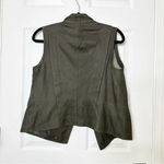 Vince 100% Leather Olive Green Moto Military Vest Size XS Photo 7