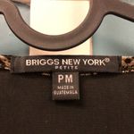 Briggs New York  Petite textured floral velour woman’s top‎ size PM Photo 2