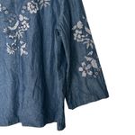 Chico's embroidered Denim boho Blouse cottagecore XL Photo 5