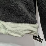 Exotic Identity Black Fleece and Khaki Colorblock Zip Front Jacket Size Small Photo 7