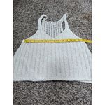 Free People Beige Knit Cropped Tank Top Sz S Boho V Neck Cottagecore Beachy Photo 6