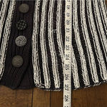 Pure Brand Black White English Handmade Cotton Cardigan Sweater Medium Large Photo 5