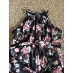 Tropibreeze Women's Black Pink Floral Print Mesh Panel Swimsuit Size 3XL Photo 1