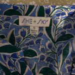 She & Sky Blue Green Floral Ruffle Dress Size Small Photo 4