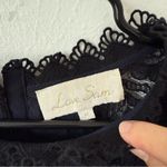 Love Sam  Navy Lace High Neck Blouse Sz M Photo 2