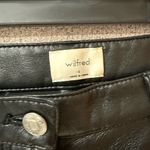 Wilfred Aritzia  Women Size 4 Black Faux Vegan Leather Straight Leg Melina Pants‎ Photo 3