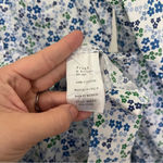 Frank & Eileen  Barry signature crinkle Cotton Button-Up Shirt BLUE-GREEN FLOWERS Photo 4
