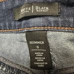 White House | Black Market Denim Brown Leather Accent Zip Ankle Blue Jeans 0 Photo 11