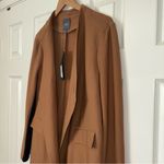 Lysse Lyssé Lianna Crepe Jacket Women's Size L Camel Blazer Open Front w/ Pockets NWT Photo 6