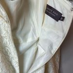 Jenny Yoo Collection Lace Mini Dress in white/gold in size 12. Photo 4