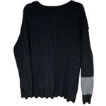 James Perse Los Angeles Women's Black Chunky Wool Blend Sweater Armband Size 3 Photo 4