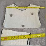 Star Wars x Zara Womens Crochet Cropped Vest Size SMALL Cream Knit Yoda Photo 10