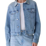 Calvin Klein NWT Light Blue Denim classic trucker Jacket size L Photo 0
