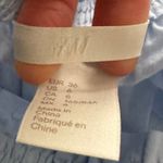 H&M Baby Blue 100% Cotton Popcorn Bell Sleeve Blouse, size 6 Photo 3