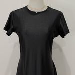 SKIMS Shine Jersey Long Dress XL Black Bodycon Midi Short Sleeve Minimal Chic Photo 7