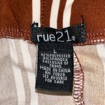 Rue 21 Striped Maxi Skirt Women’s Size L Pull On Stretch w Side Slit Brown Photo 7