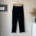 Max Mara Weekend‎  Black Velvet Wide Leg High Waist Trouser Pants Size 6 Photo 2