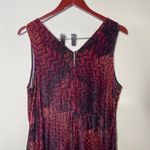 Johnny Was  Belle Burgundy Pink Velvet Sleeveless Tank Midi Dress sz M Photo 5