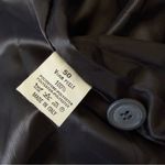 Vintage Leonardo Leather Jacket COAT Black Overcoat Midi Unisex Coat Size 50 Photo 5