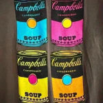 Gildan Women’s Andy Warhol Campbell’s Soup Colorful Short Sleeve Graphic Tee. Sz: M. Photo 1