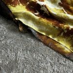 Gary Graham Dress Womens 8 Gold Black Silk Layered Raw Hems Edges Midi Art Photo 9