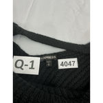 EXPRESS Womans  Sweater Black Medium Dippedmv Neck Back Long Sleeve Photo 2