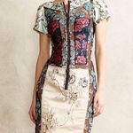 Anthropologie Beguile by Byron Lars Pierced Brocade Dress sz 0 XS Pink Photo 0
