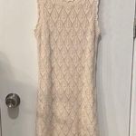 Art Class Elegant Cream Knit Sleeveless Dress Photo 0