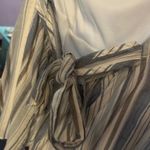 Striped‎ Romper Casual Summer Sleeveless Blue White Lined Size M Photo 5