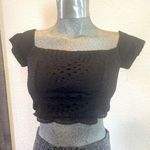 Sequin Hearts Lace Cold Shoulder Crop Top Size 3 (S) Photo 0