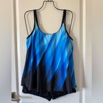 Urchics Women’s Tankini Boyshorts Swimsuit Tummy Control 2 Piece Blue Gradient M Size M Photo 1