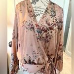 ZARA ACCESSORIES, V Front Floral Wrap and Side Tie Body Suit. Size Medium Photo 0