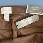 Chico's NWT  The Ultimate Fit Faux Knit Suede Worn Luggage Basic Brown Slim Pants Photo 3