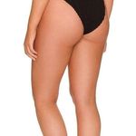 Good American Women’s Jacquard Better Bikini Bottom in Black size Medium Photo 0