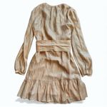 Intermix  Margot Metallic Silk Georgette Mini Dress NWT Size 4 Photo 4