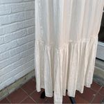 Generation Love  Women's Ivory Tiered Midi Dress Ruched Ruffle Sleeves Size M Photo 4