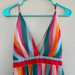 VICI taste the rainbow striped criss cross flowy v neck mini dress sundress Photo 4