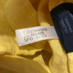 Tommy Hilfiger  Linen Roll Sleeve Fitted Button Down Shirt Butter Yellow Sz SP Photo 5