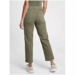 Athleta Flex Olive Green Straight Cropped Jeans Size 2 Petite Photo 2