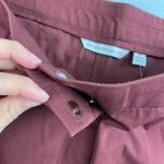 Isaac Mizrahi NEW women's deep red stretch zip pocket pants business casual 14 Photo 7