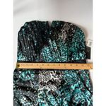 Guess  Strapless Dress‎ Party Cocktail A-Line Animal Print Green Multi 6 Photo 2