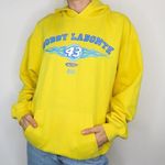 Vintage Y2K NASCAR Bobby Labonte Yellow Racing Hoodie Size M Photo 0