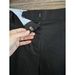 Lands' End  Women's Mid Rise Trouser Leg Pants Gray 16 XL Pinstripe Classic Fit Photo 2