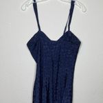 Vintage Cacique Lingerie Teddy Navy‎ Blue Size M Photo 2
