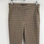 ZARA women’s pull on houndstooth skinny ankle pockets pants size xs 26 Photo 4