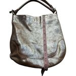 Frye  Melissa Gold Metallic Leather Hobo Bag Photo 8