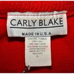 Vintage Carly Blake Ladies XL Christmas Red Sparkly Pullover Sweater Holidays Photo 5