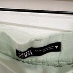 ZARA Mint Green Pleated Shorts Linen Size XXL Photo 6