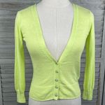 Aeropostale Cropped Cardigan Rhinestone Buttons Chartreuse-XS Photo 0