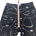 Princess Polly Zavia Pants Sz 6 Black White Faces Cropped Straight High Waist Photo 14